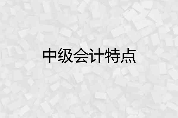 中级会计特点