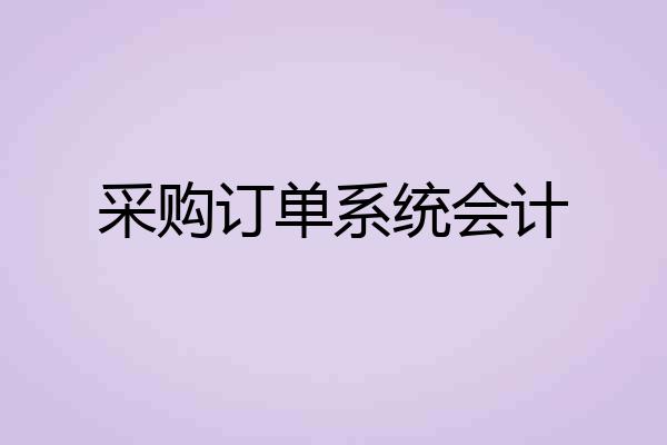 采购订单系统会计