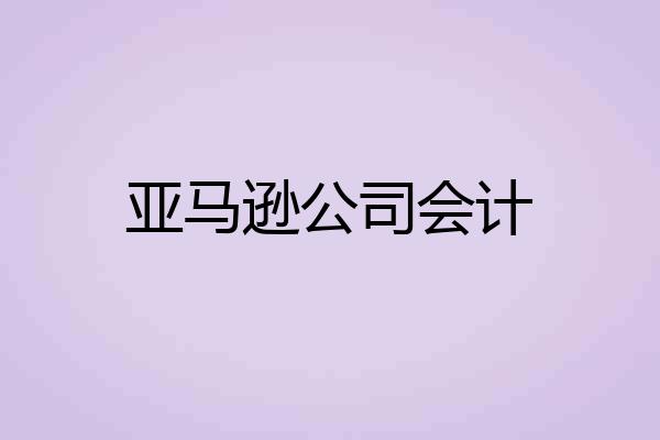 亚马逊公司会计