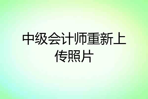 中级会计师重新上传照片
