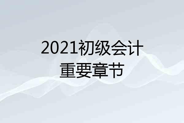 2021初级会计重要章节