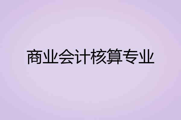 商业会计核算专业