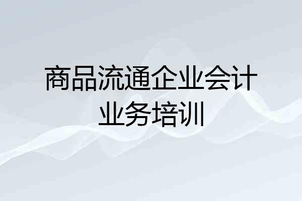商品流通企业会计业务培训
