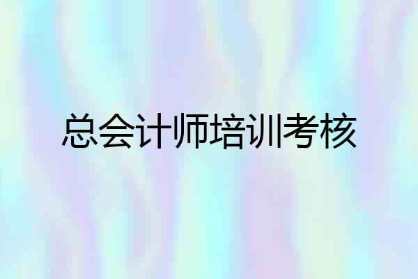 总会计师培训考核