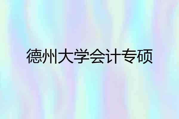 德州大学会计专硕
