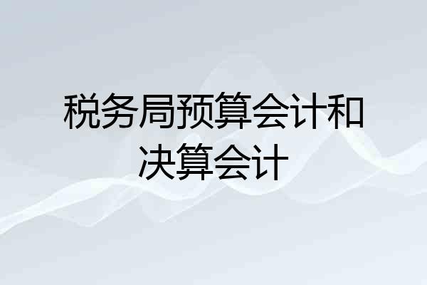 税务局预算会计和决算会计