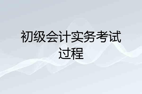 初级会计实务考试过程