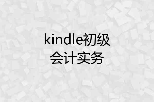 kindle初级会计实务