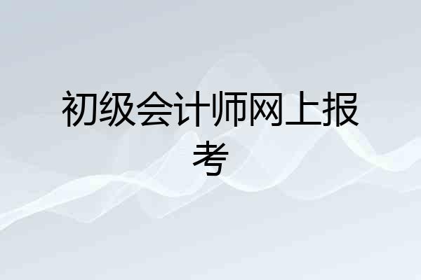 初级会计师网上报考