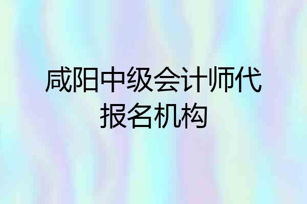 咸阳中级会计师代报名机构