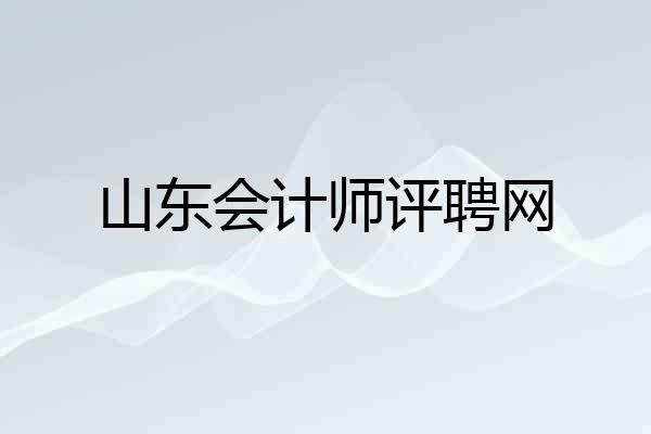 山东会计师评聘网