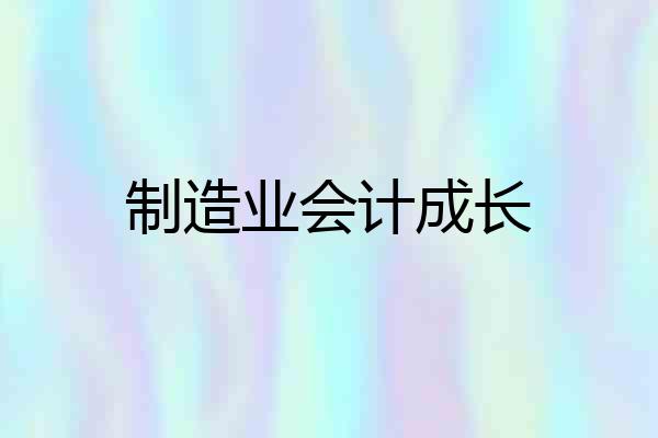 制造业会计成长