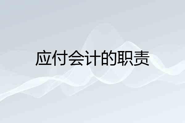 应付会计的职责