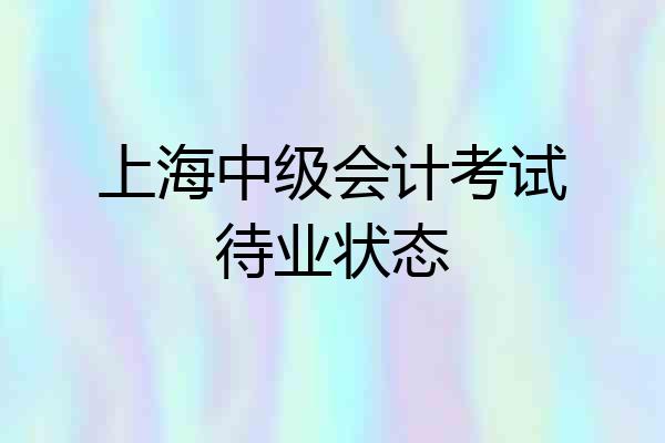 上海中级会计考试待业状态