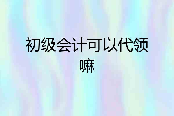 初级会计可以代领嘛