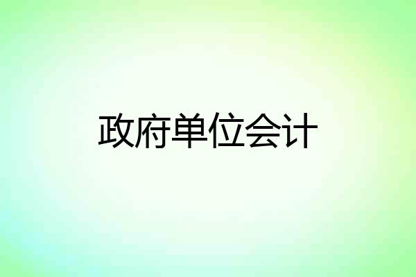 政府单位会计