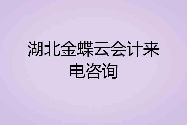 湖北金蝶云会计来电咨询