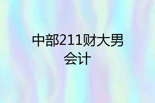 中部211财大男会计