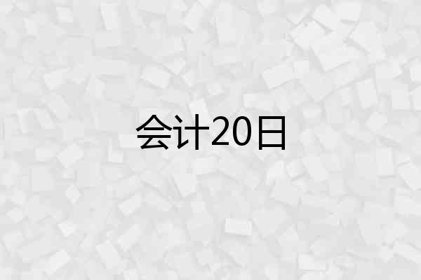 会计20日