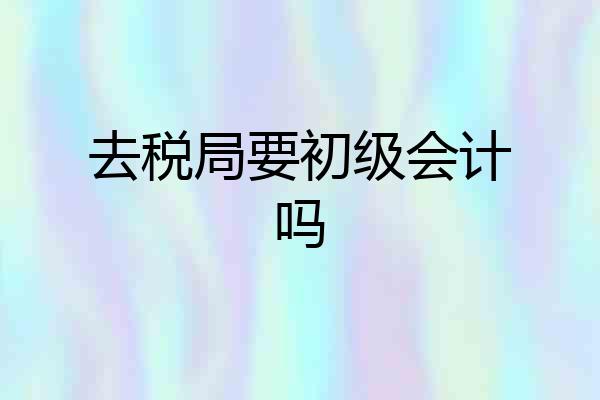 去税局要初级会计吗
