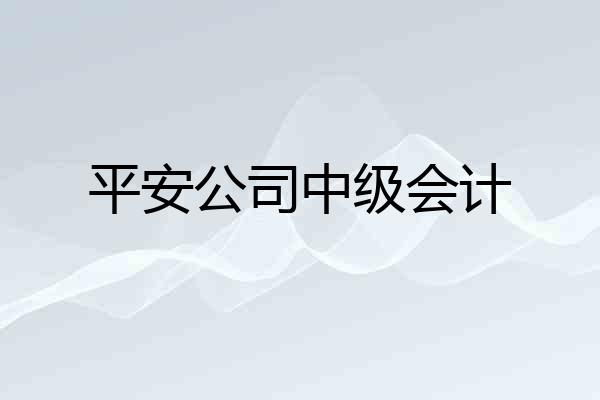 平安公司中级会计