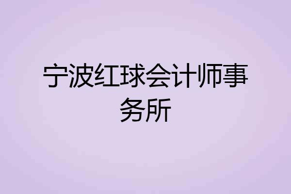 宁波红球会计师事务所