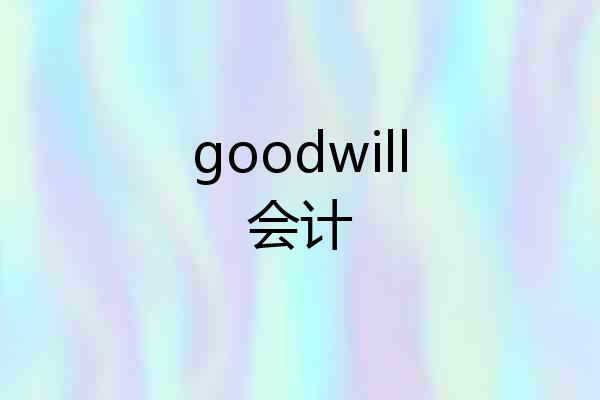 goodwill会计