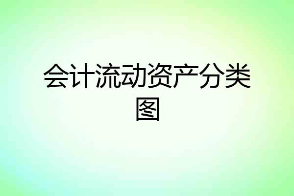 会计流动资产分类图
