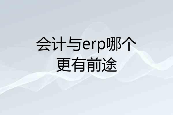 会计与erp哪个更有前途