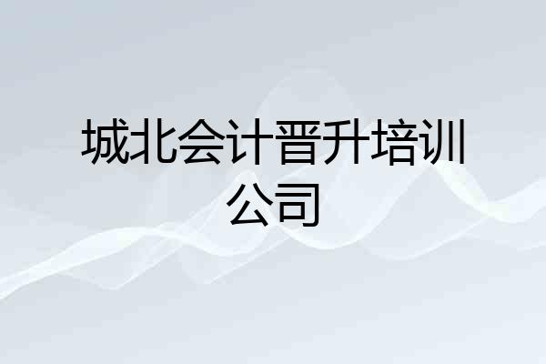 城北会计晋升培训公司