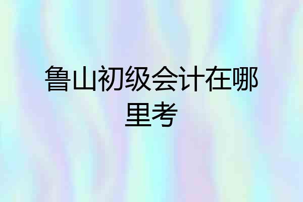 鲁山初级会计在哪里考