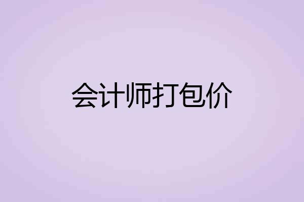 会计师打包价
