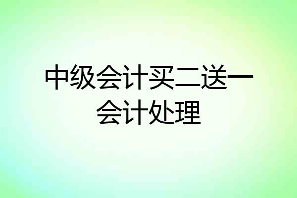 中级会计买二送一会计处理