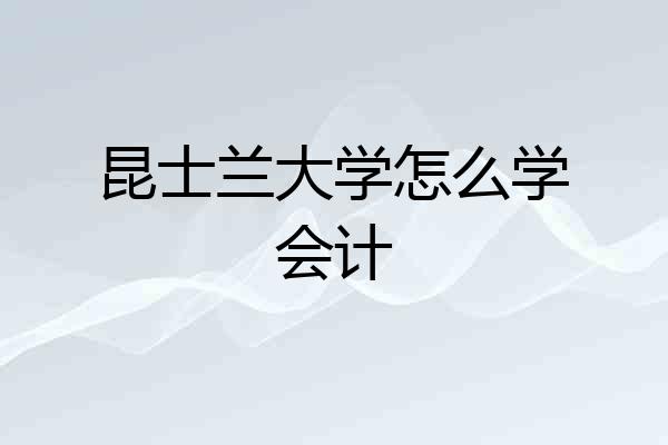 昆士兰大学怎么学会计