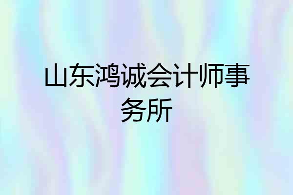 山东鸿诚会计师事务所