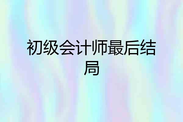 初级会计师最后结局