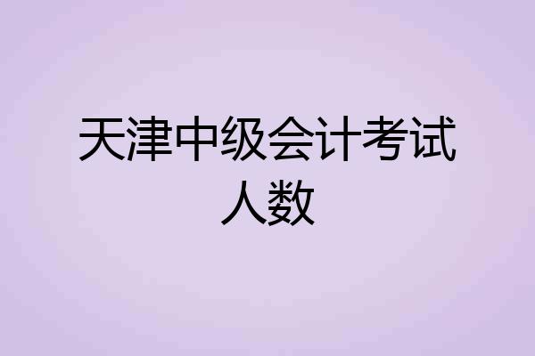 天津中级会计考试人数