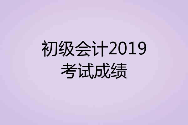 初级会计2019考试成绩