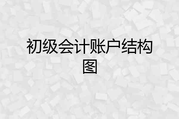 初级会计账户结构图
