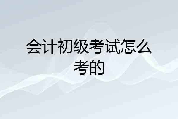 会计初级考试怎么考的