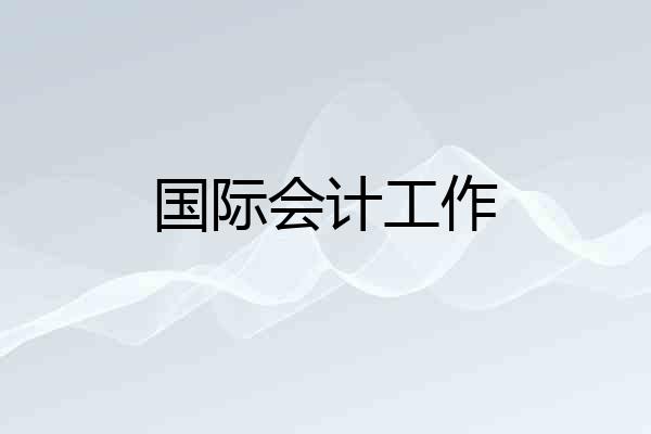国际会计工作