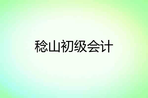稔山初级会计