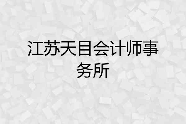 江苏天目会计师事务所
