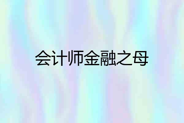 会计师金融之母