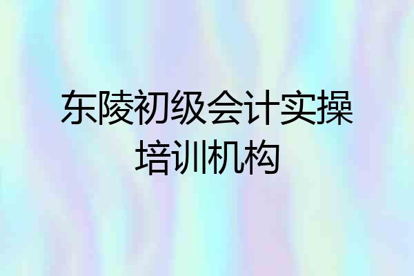 东陵初级会计实操培训机构