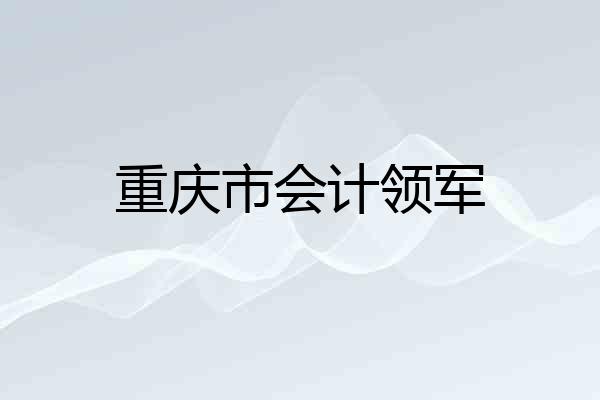 重庆市会计领军
