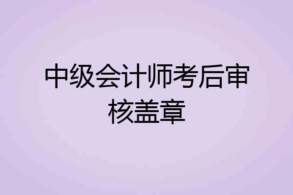 中级会计师考后审核盖章