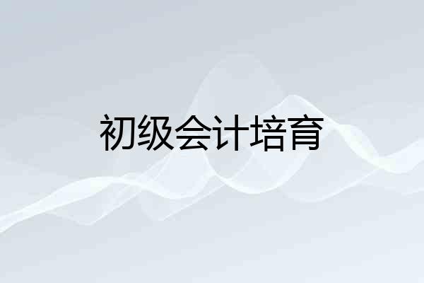 初级会计培育