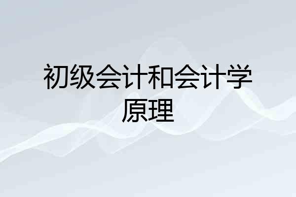 初级会计和会计学原理