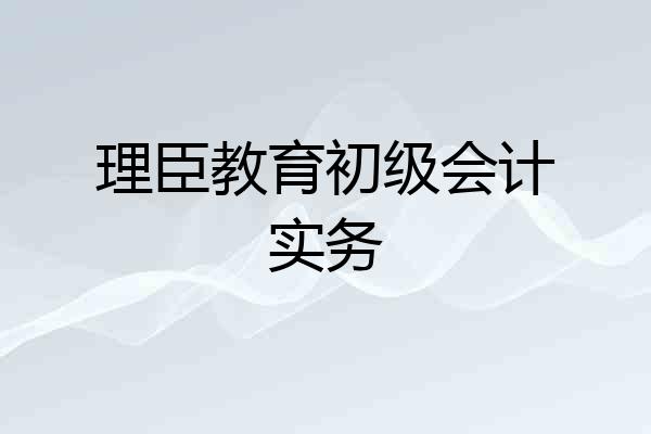 理臣教育初级会计实务